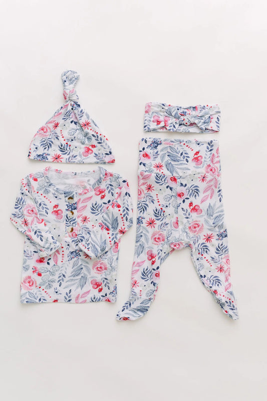 Newborn Outfit, Baby Outfit, Baby Girl Coming Home Outfit - Bloom