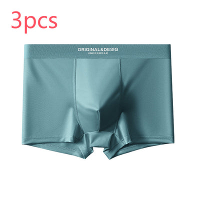 Men's Satin Light Luxury Ice Silk Underwear Summer Breathable Boxers Shorts New Boxers