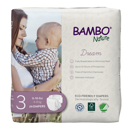 Bambo Nature Dream Eco-Friendly Baby Diapers, Size 3
