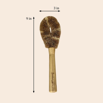 Bamboo Drinkware Bottle Cleaning Brush | Rounded