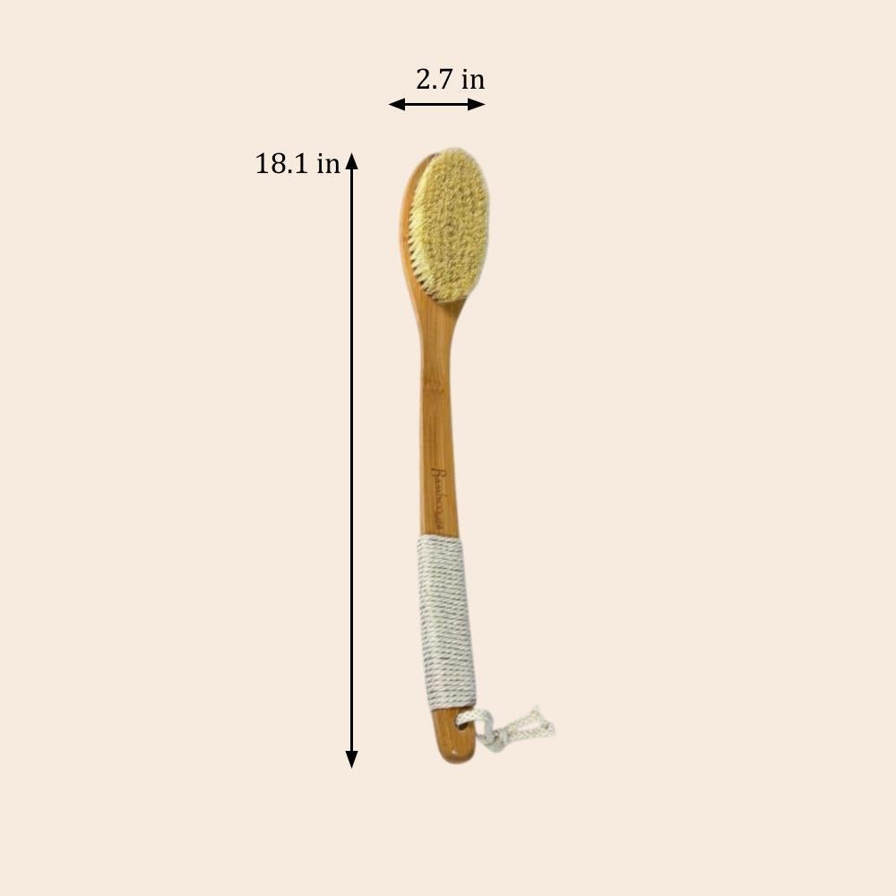 Bamboo Dry Brush | Curved Handle