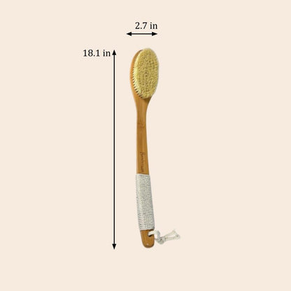 Bamboo Dry Brush | Curved Handle