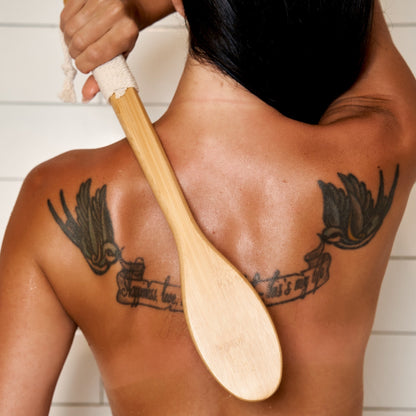 Bamboo Dry Brush | Curved Handle