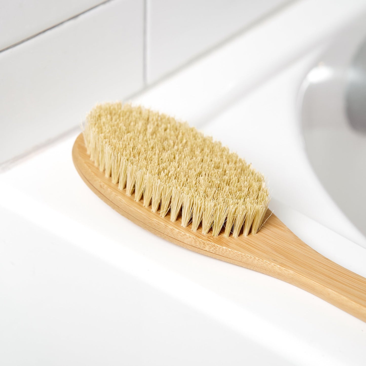 Bamboo Dry Brush | Curved Handle