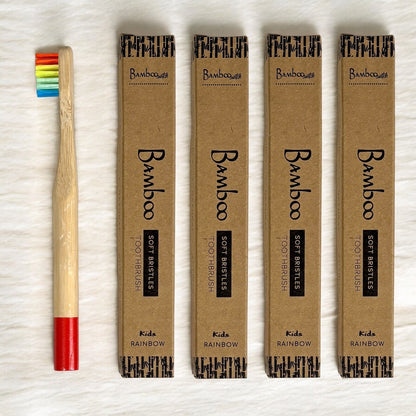 Bamboo Kids Toothbrush | Round Handle
