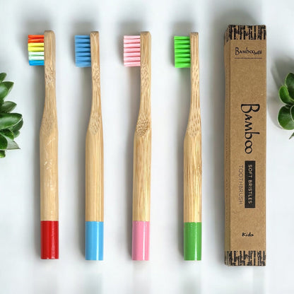 Bamboo Kids Toothbrush | Round Handle