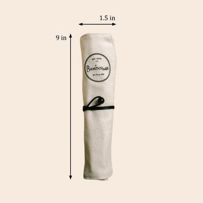 Bamboo Travel Cutlery & Cotton Pouch Set