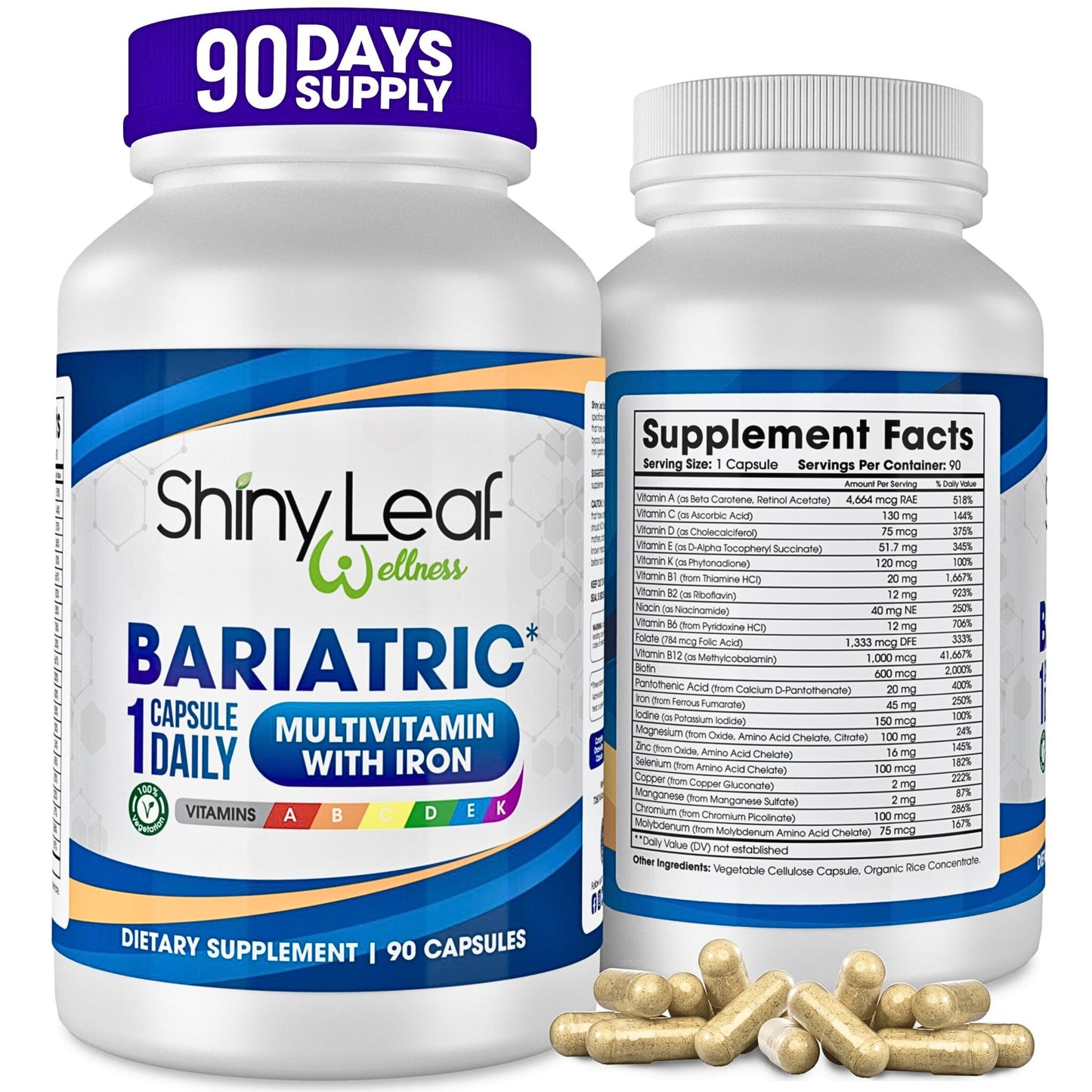 Methylated Bariatric Multivitamins with 45mg Iron 1 capsule a day