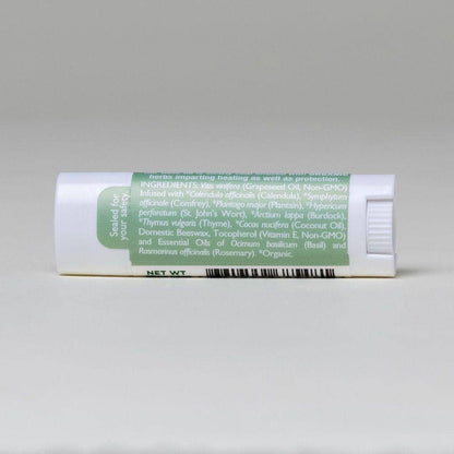 Natural Lip Balm, Herbal Infused, Basil Rosemary