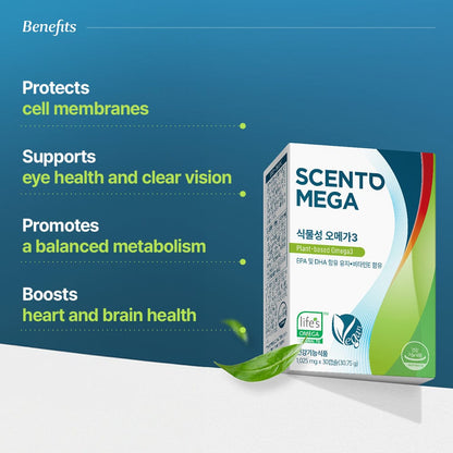 [Bundle] Scento Mega Plant Based Omega, 30 capsules x 3box
