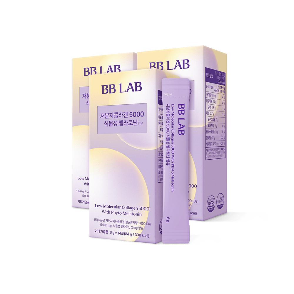 [Bundle] Low Molecular Collagen 5000 With Phyto Melatonin, 14 sticks x 3box