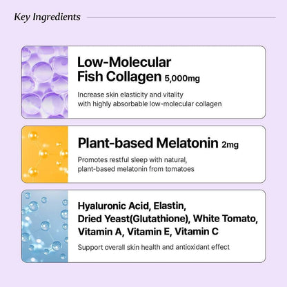 [Bundle] Low Molecular Collagen 5000 With Phyto Melatonin, 14 sticks x 3box