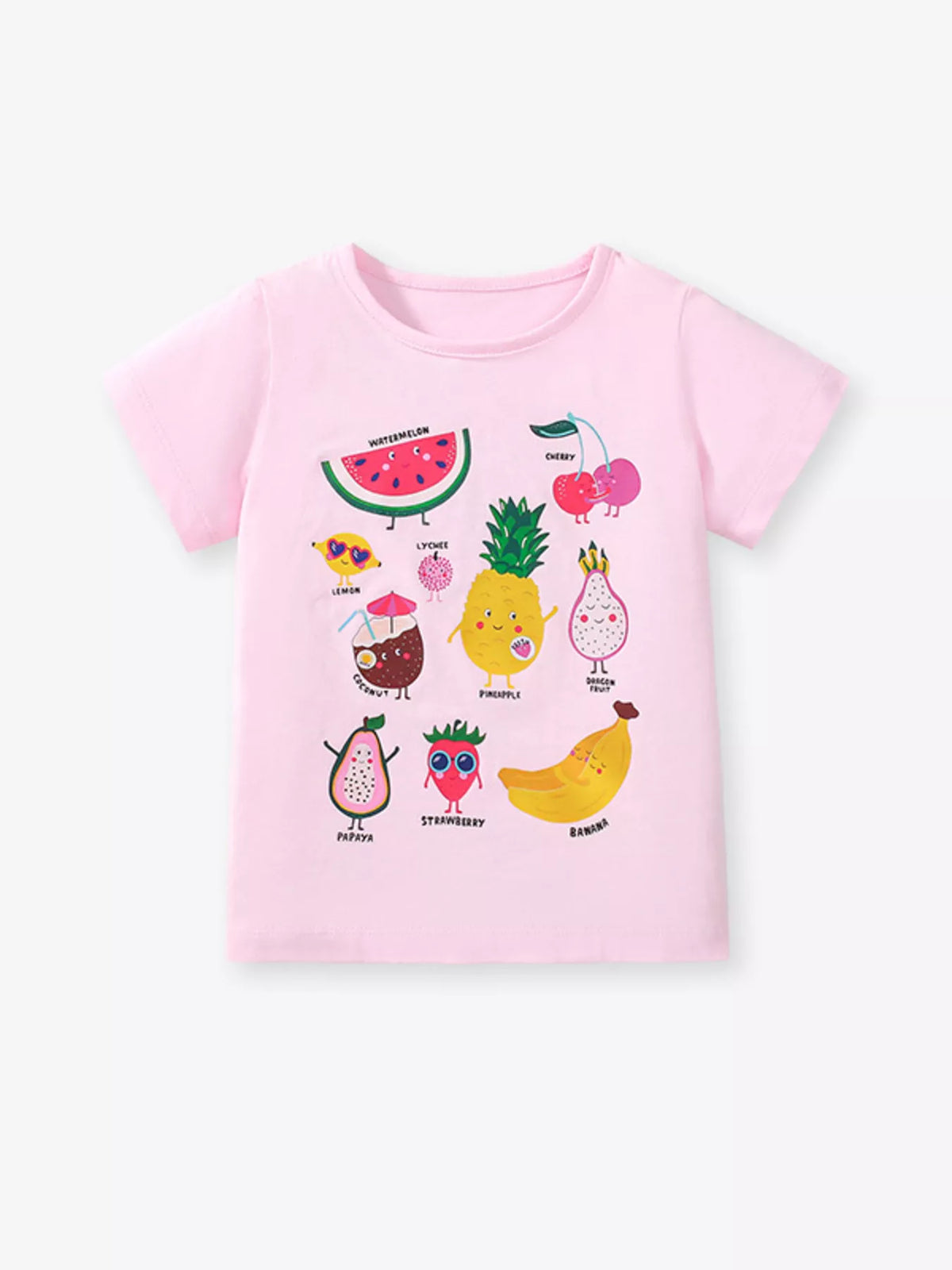 Children's Fruit Print Short Sleeve T-Shirt