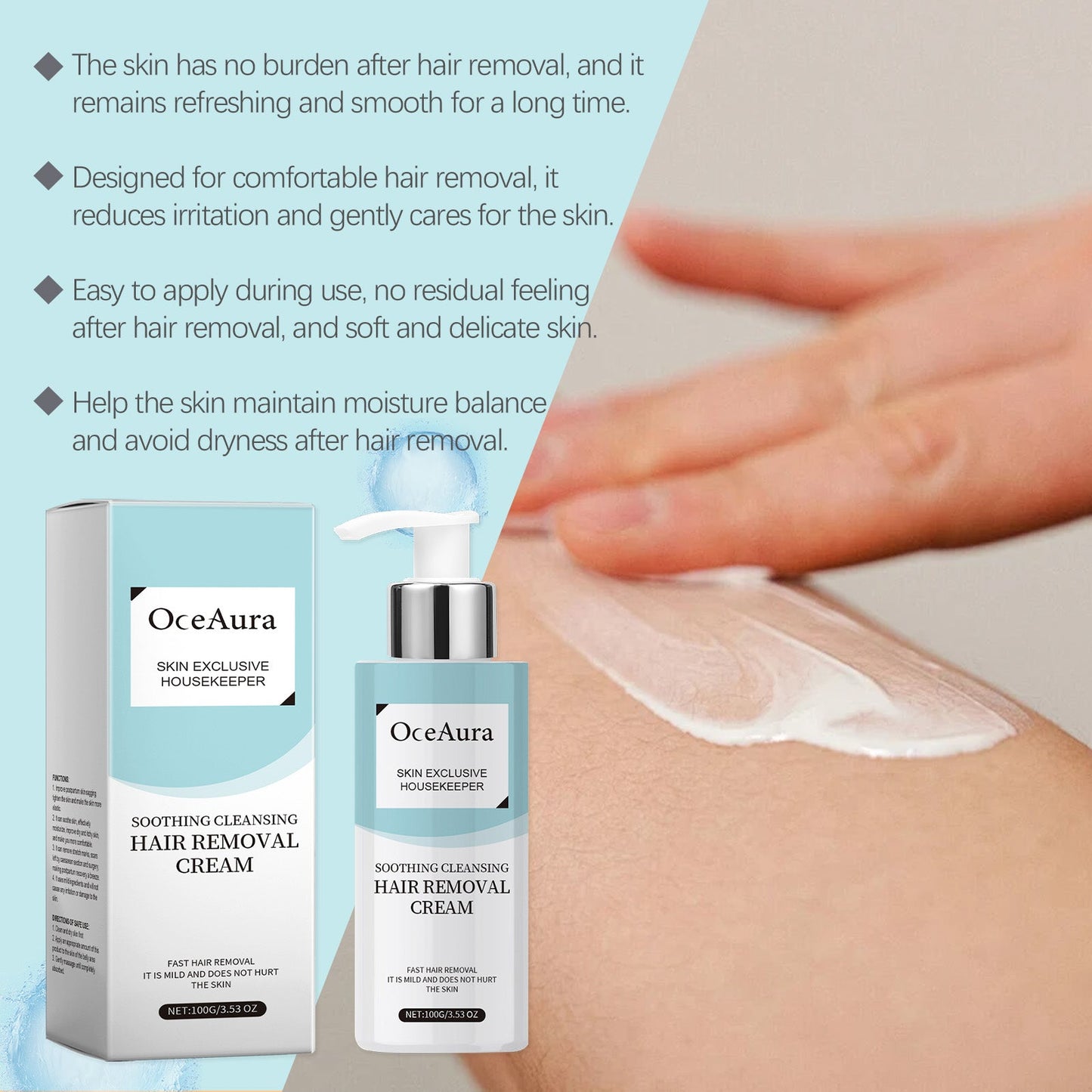 OceAura Gentle Treatment Hair Removal Cream Armpit Leg Armpit Leg Hair All Body Hair Removal Treatment Spray