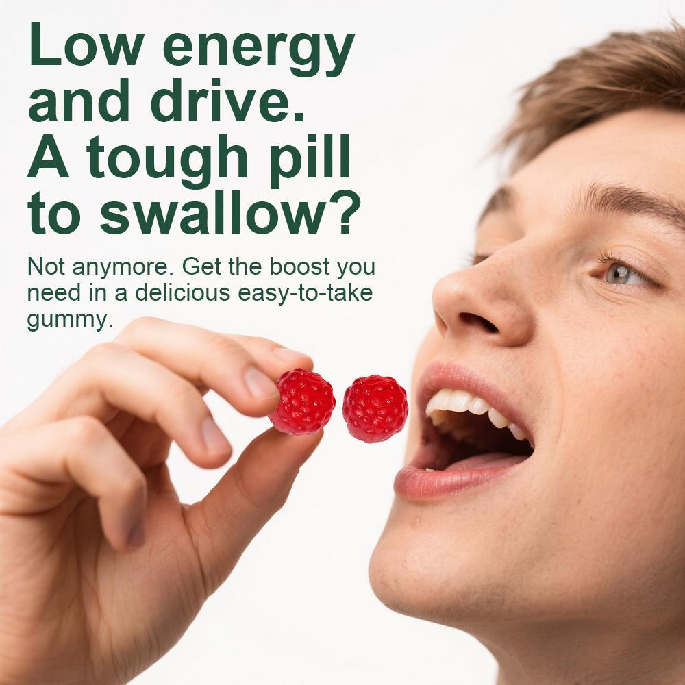 Xylitol Energy Gummies 4000mg High Concentration Mixed With Indian Ginseng, Malaysian Ginseng And Maca Root, Zero Sugar, Non-GMO, Improve Energy, Endurance And Concentration, 60 Capsules