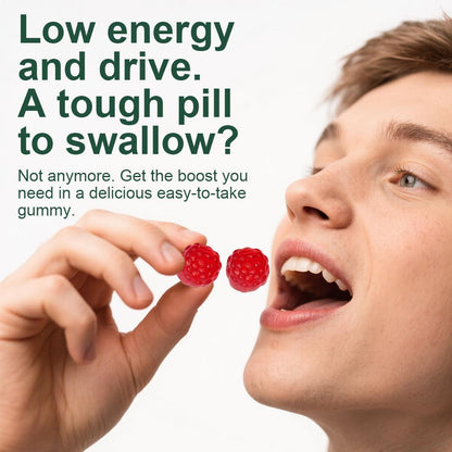 Xylitol Energy Gummies 4000mg High Concentration Mixed With Indian Ginseng, Malaysian Ginseng And Maca Root, Zero Sugar, Non-GMO, Improve Energy, Endurance And Concentration, 60 Capsules