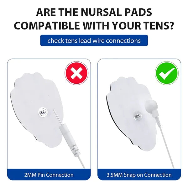 TENS/EMS Unit Replacement Pads NURSAL 20 Pack 3.5mm Snap Electrode Pads For Electrotherapy (Not Fit NURSAL Blue Tens) Reuse More Than 30 Times, Compatible With MEDVICE,Belifu TENS Machine