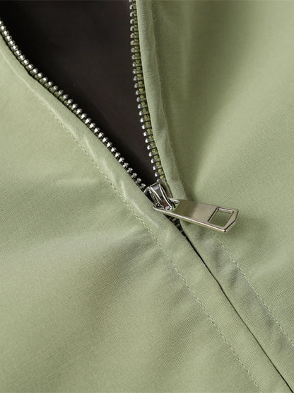 Men's Star Pattern Zip-Up Jacket