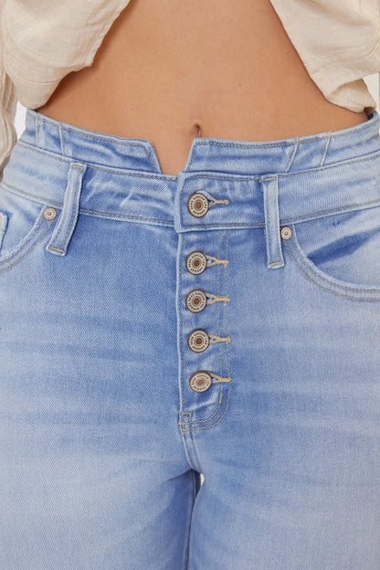 Kancan Curvy High Rise Flare Jeans