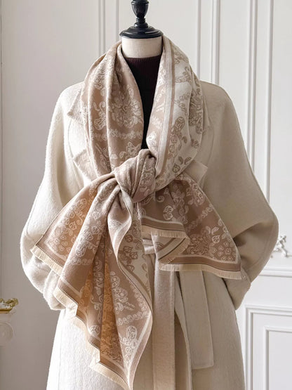 Raw Hem Knitted Scarf