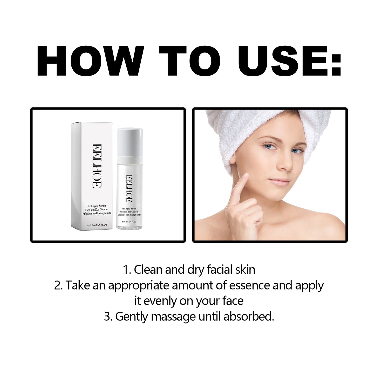 EELHOE Face Essence Daily Facial Treatment Moisturizing And Lifting Face Elastic Skin Brightening Essence