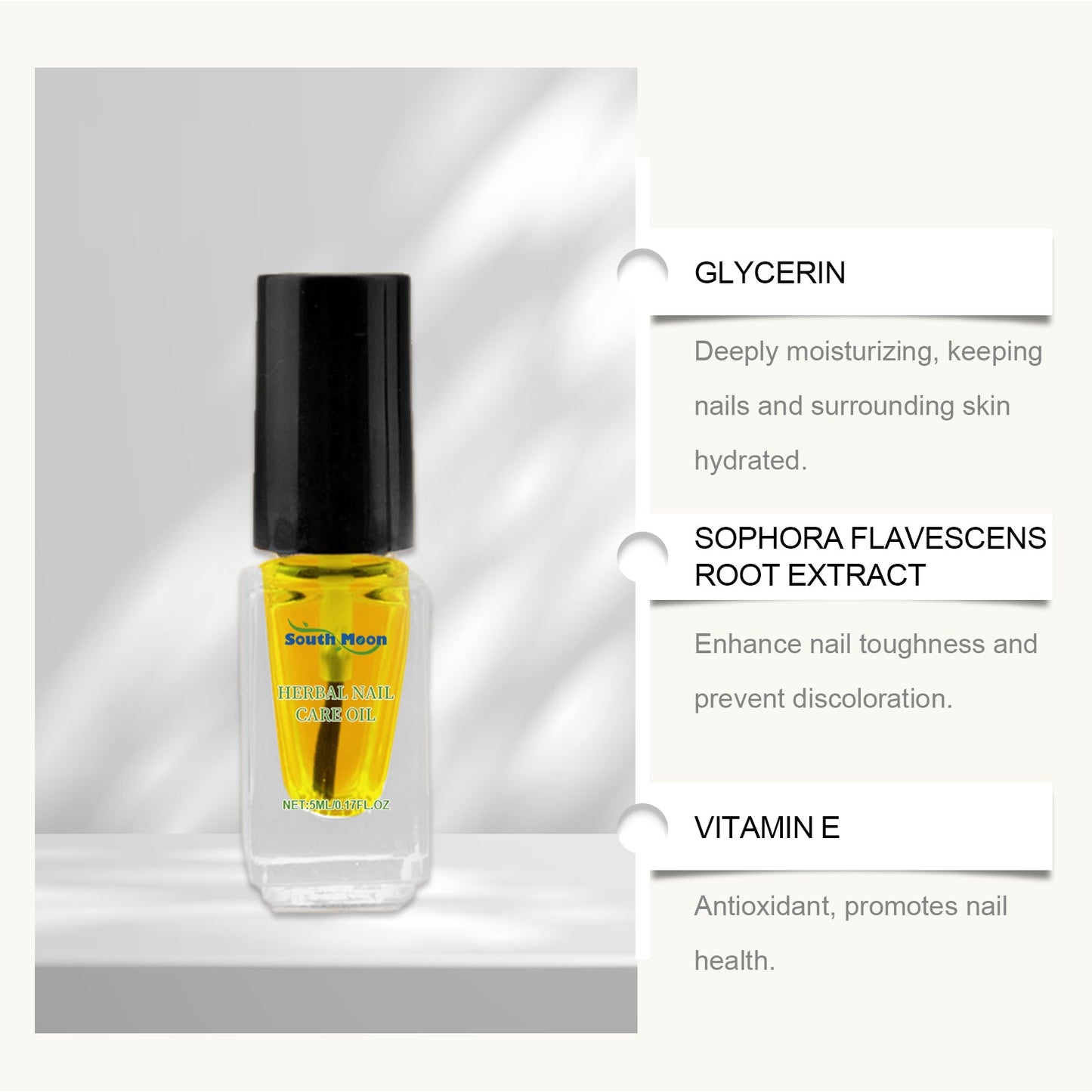 South Moon Herbal Nail Care Oil, Care And Nourish The Nail Cuticles Luster Daily Nail Care Solution