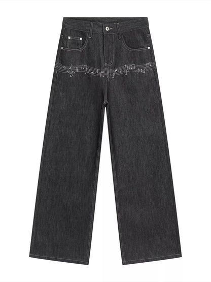 Men's Loose Fit Wash Jeans