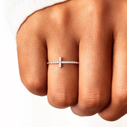 925 Sterling Silver Cross Ring