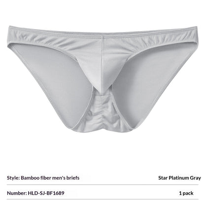 Bamboo Fiber Mens Briefs With Elephant-Trunk Pouch