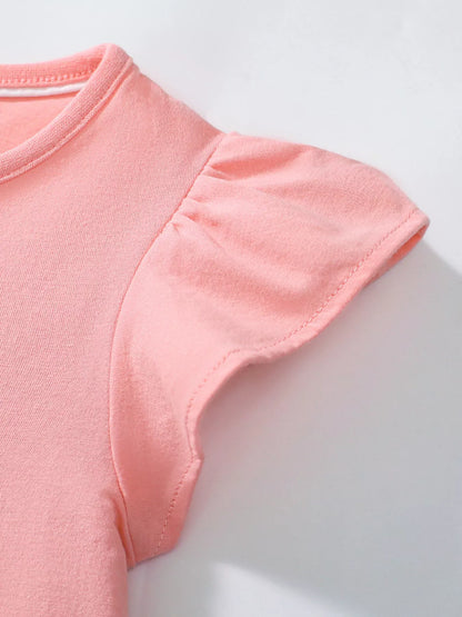 Children's Goose Ruffle Sleeve Dress