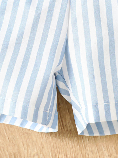 Children's Striped Pocket Tee and Shorts Set