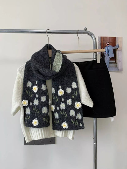 Floral Soft Winter Scarf
