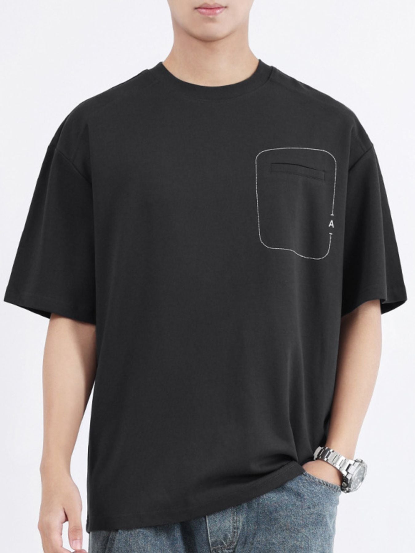 Men's Plus Size Round Neck Half Sleeve T-Shirt