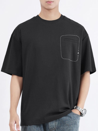 Men's Plus Size Round Neck Half Sleeve T-Shirt
