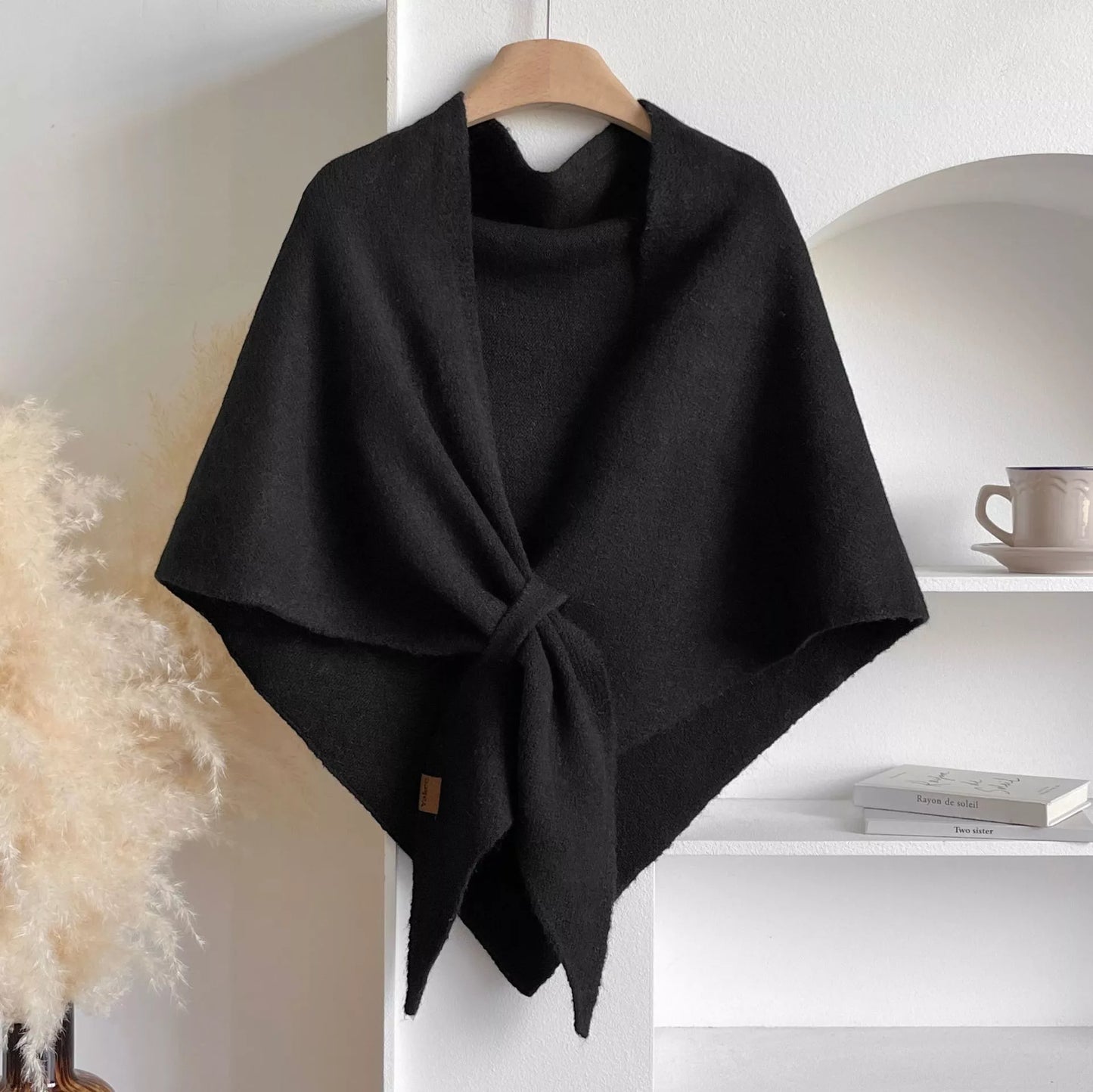 Knitted Solid Color Scarf Shawl