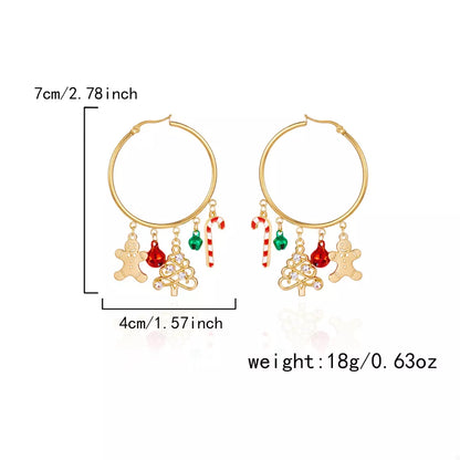 Christmas Theme Hoop Earrings