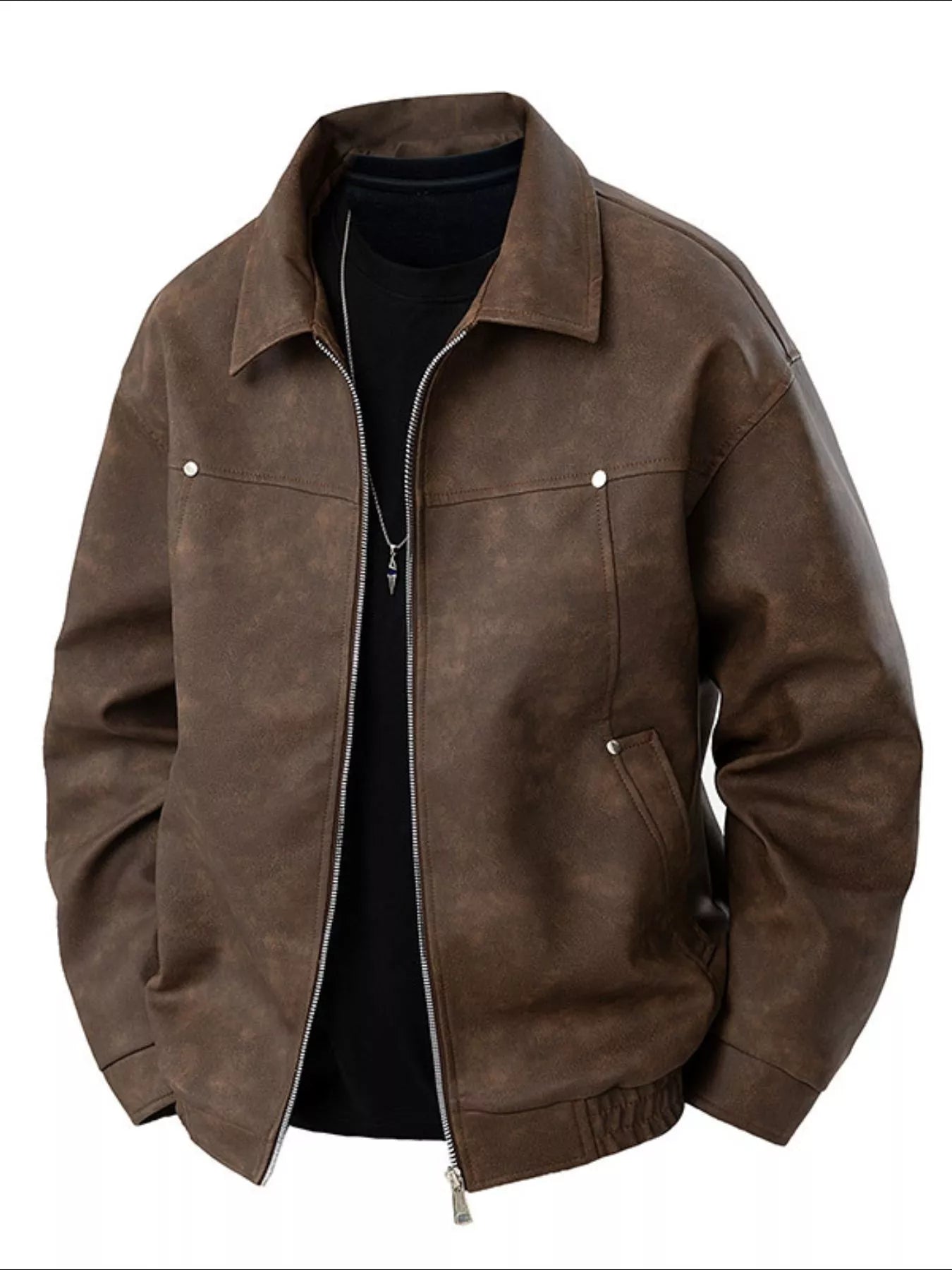 Men's Plus Size Zip Up Bomber Jacket