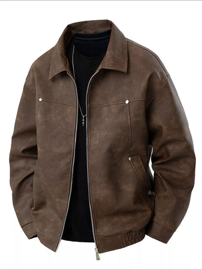 Men's Plus Size Zip Up Bomber Jacket