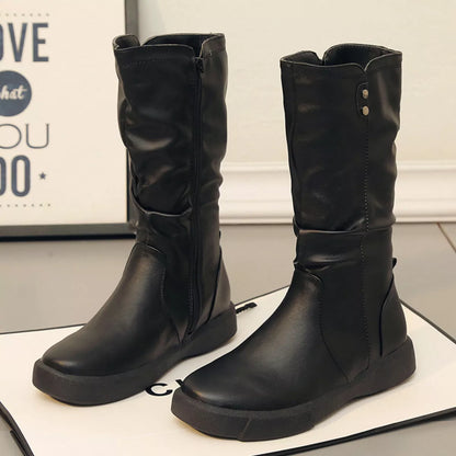 Round Toe Platform Boots