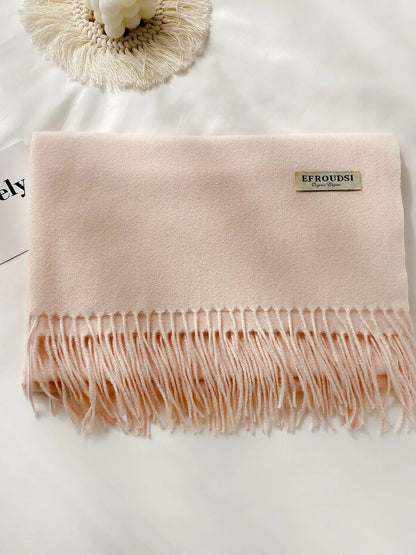 Fringe Solid Color Scarf
