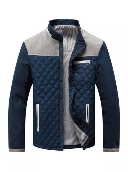 Men's Full Size Quilted Snap Down Jacket Plus Size