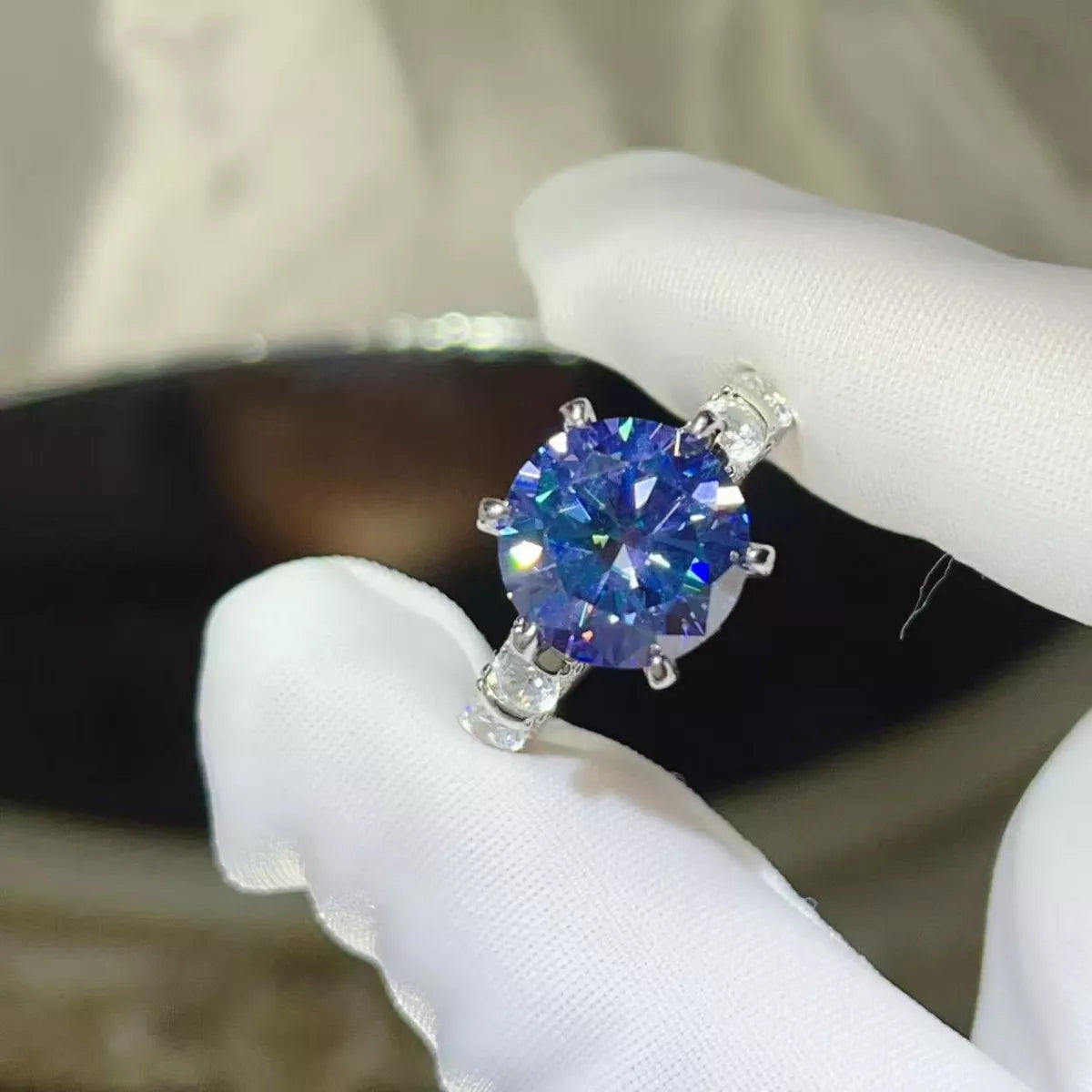 5 Carat Moissanite 6-Prong 925 Sterling Silver Ring