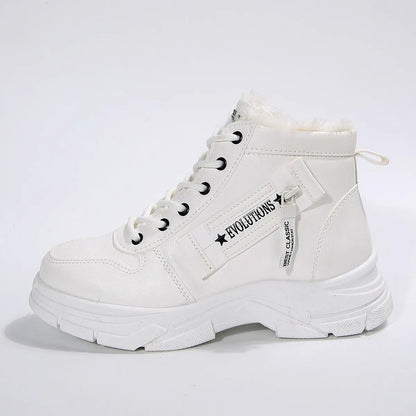 Premium Lace-Up Combat Boots with Fleece Line