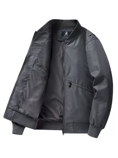Men's Plus Size Zip Up Long Sleeve Jacket