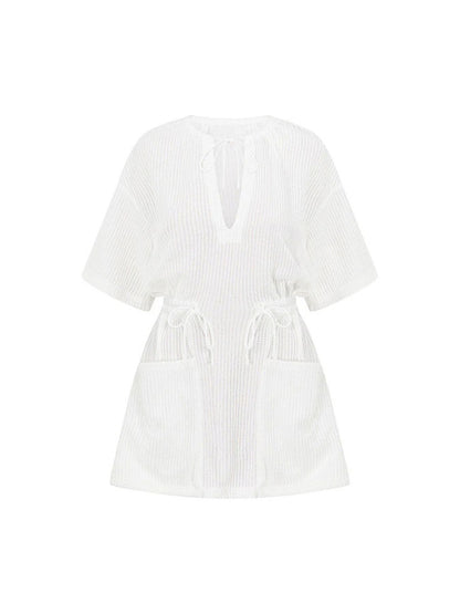 Relaxed Fit Half Sleeve Cover-Up Dress