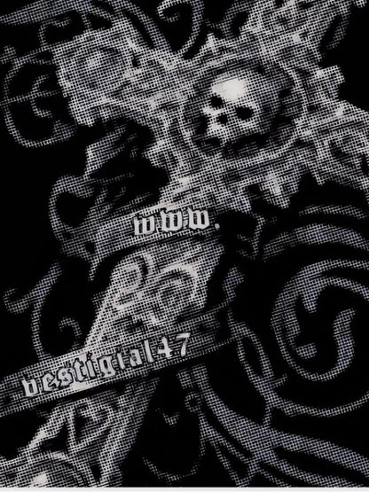 Men's Skull Cross Graphic Oversized T-Shirt