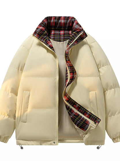Men's Full Size Zip Up Padded Winter Coat Plus Size