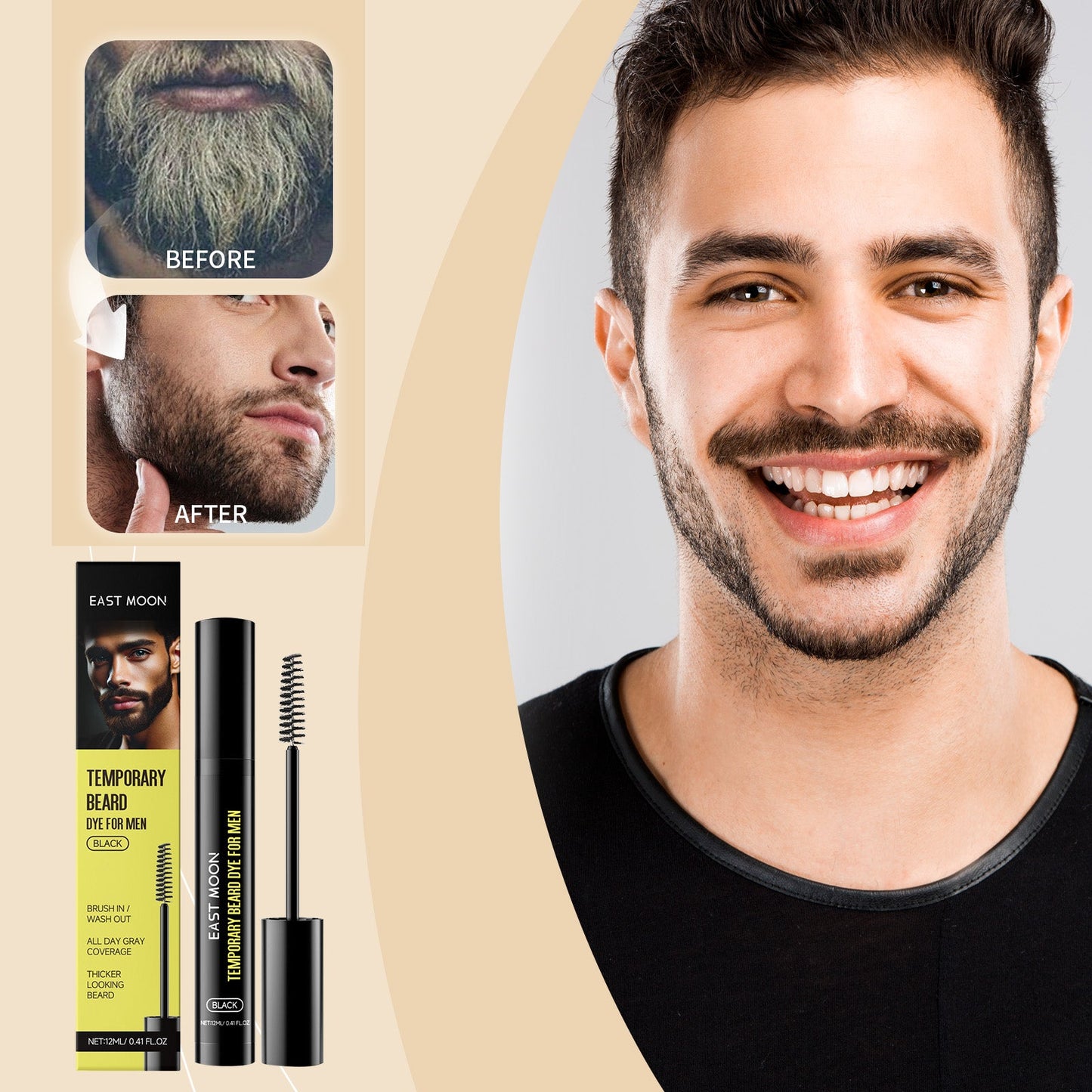 Men's Beard & Eyebrow Dye Black