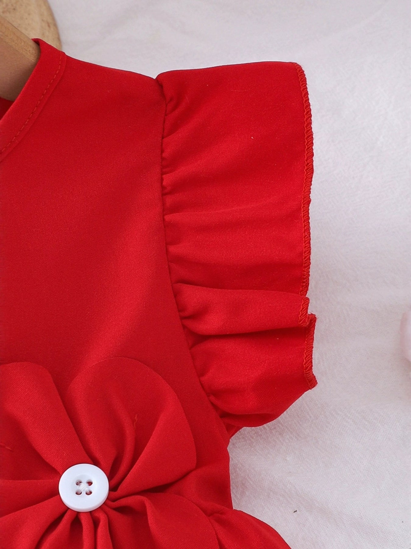 Children's Flower Ruffle Sleeve Dress