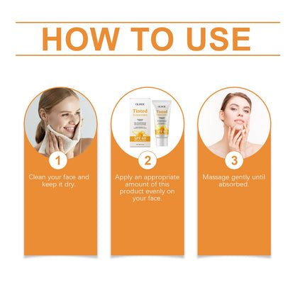 OUHOE Vitamin C Protective Cream, Summer Outdoor Radiation Isolation Mild Refreshing Non-Sticky Moisturizing Protective Cream